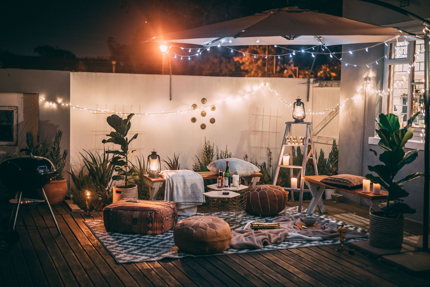 Relaxing outdoor patio