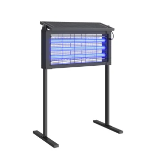 Solar Bug Zapper Outdoor, 20W Large Mosquito Zapper, 7500mAh Battery, Black