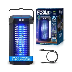 BRAND NEW Rogue 2 in 1 Solar Bug Zapper Outdoor and Bug Zapper Indoor Plug in