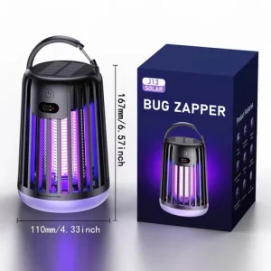 Solar Garden Light Fly Zapper Outdoor Solar Powered with Rechargeable Insect Fly